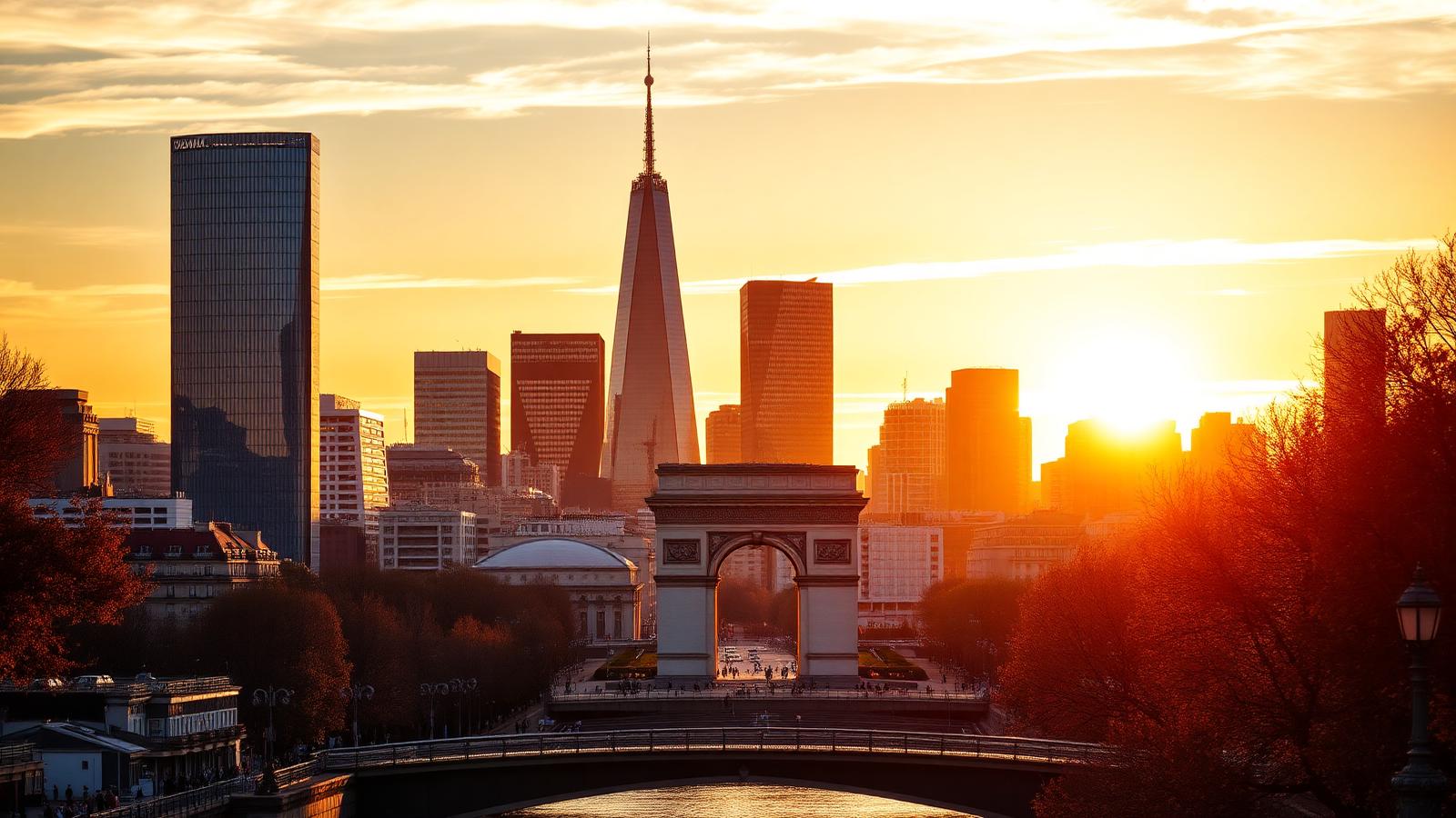 Iconic France skyline